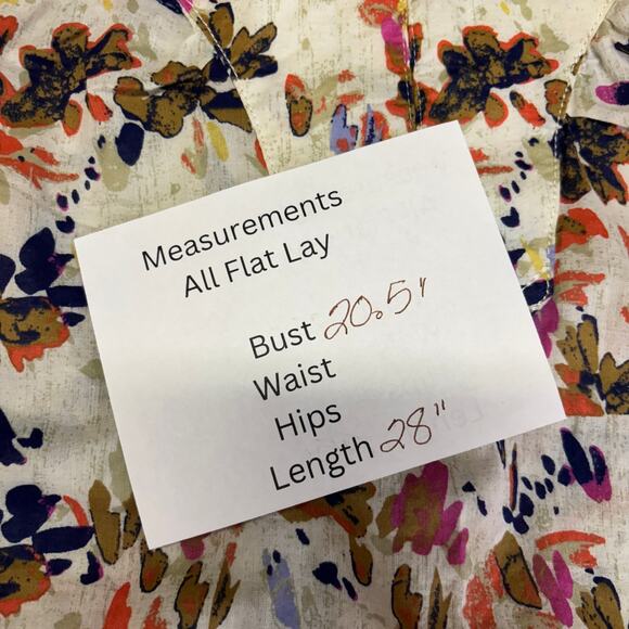 Eddie Bauer Abstract Floral Sleeveless Blouse Top Women's Large Summer Spring - Picture 6 of 7